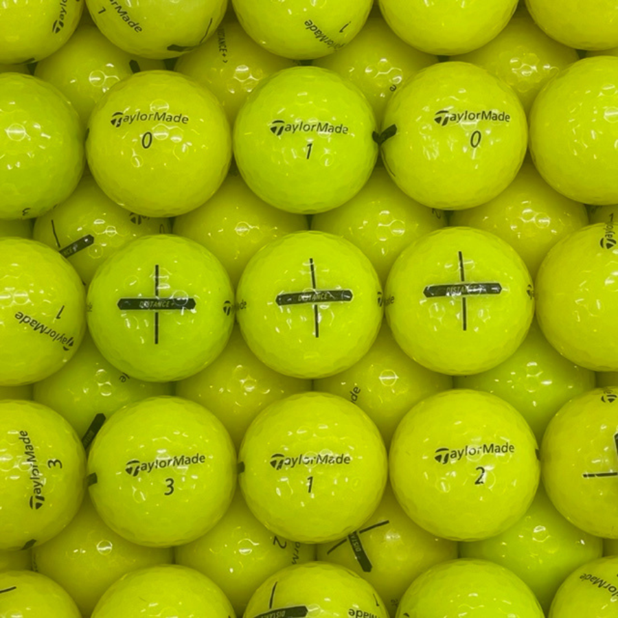 100 TaylorMade Distance Yellow Used Golf Balls In Bulk