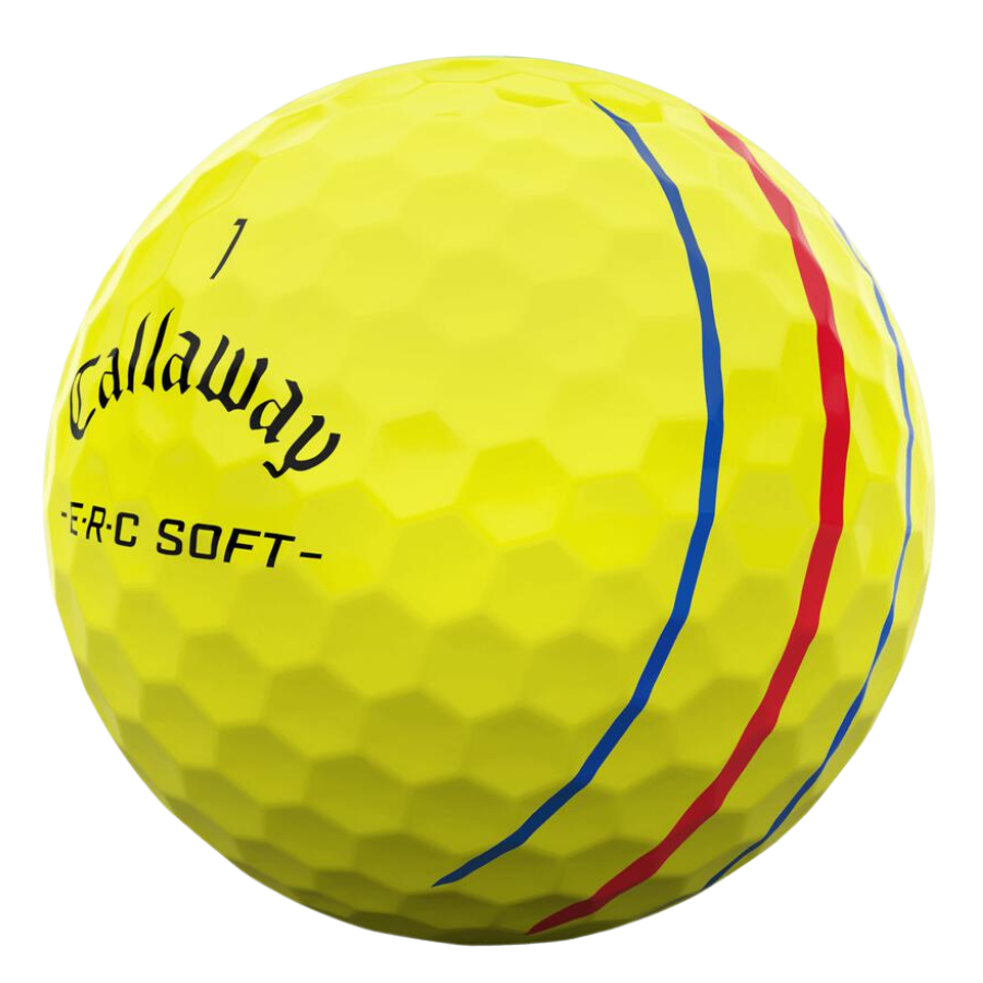 Callaway ERC Soft Triple Track Yellow Used Golf Balls Callaway ERC Soft Triple Track Yellow Used Golf Balls