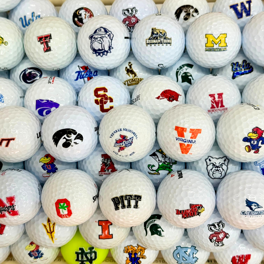 College_Logo_Mystery_Mix_Used Golf_Balls