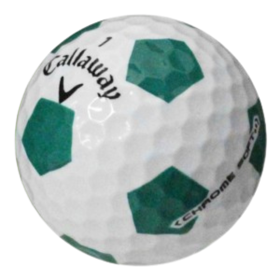 Callaway Chrome Soft Truvis White & Green Used Golf Balls Callaway Chrome Soft Truvis White & Green Used Golf Balls