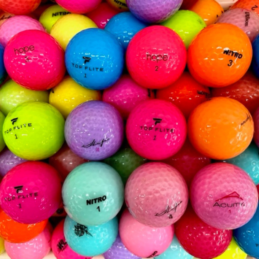 Mystery Crystal Color Used Bulk Golf Balls