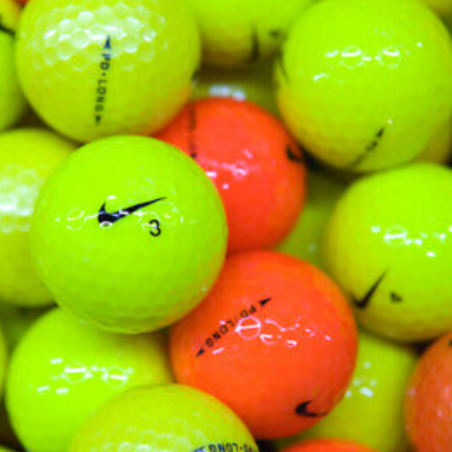 Nike PD Soft/Long Yellow/Orange Color Used Golf Balls