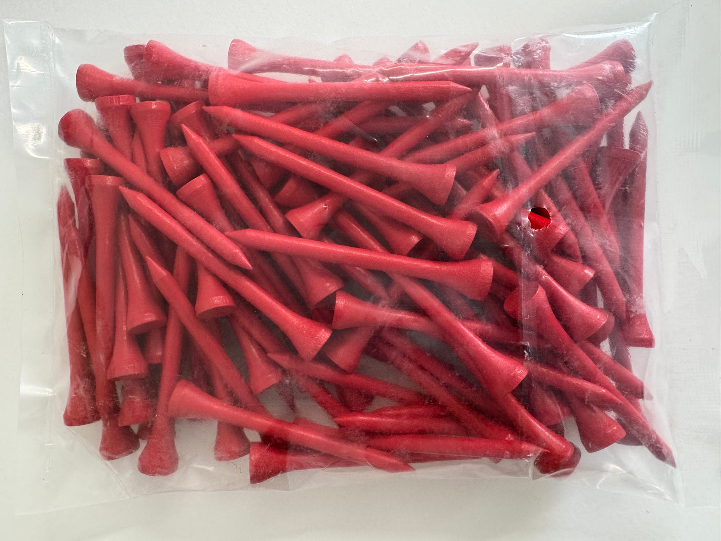 red 2 3/4" golf tees