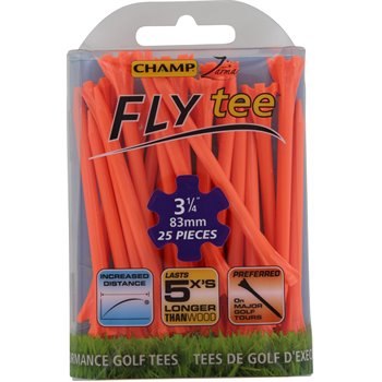3 1/4" Orange Champ Fly Tees -25 Pack