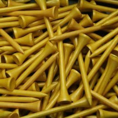 2 3/4" Wood Tees (100 Pack) Metallic Gold