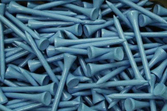 2 3/4" Wood Tees (100 Pack) Light Blue