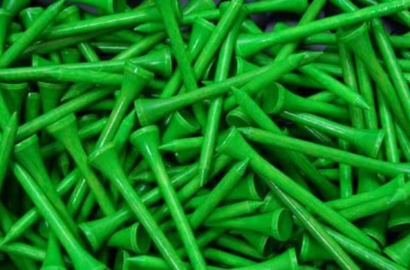 2 3/4" Wood Tees (100 Pack) Neon Green