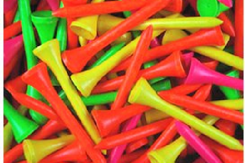 2 3/4" Wood Tees (100 Pack) Assorted Neon