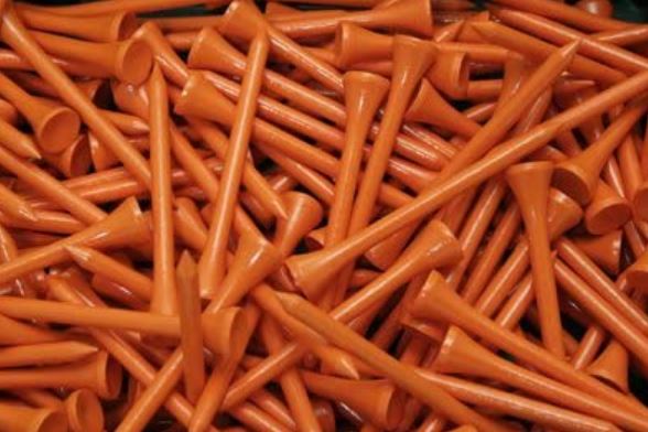 2 3/4" Wood Tees (100 Pack) Orange