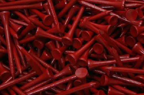 2 3/4" Wood Tees (100 Pack) Red