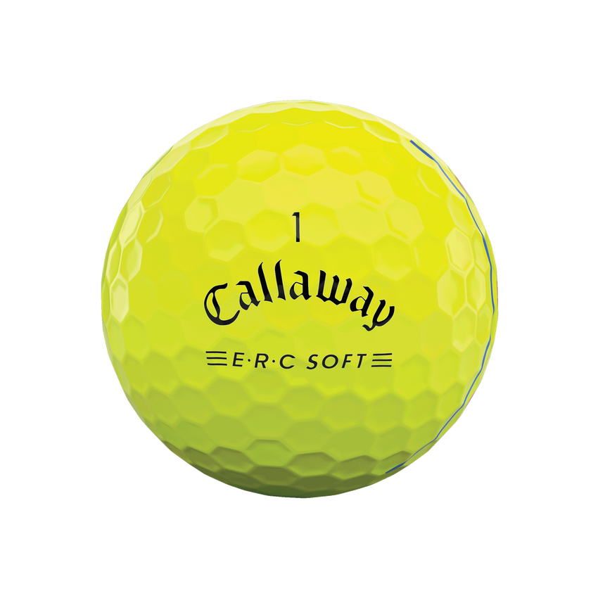 Callaway ERC Soft Triple Track Yellow recycled and used golf balls.