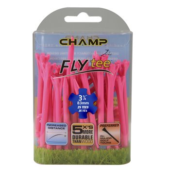 3 1/4" Pink Champ Fly Tees -25 Pack