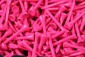 2 3/4" Wood Tees (100 Pack) Neon Pink