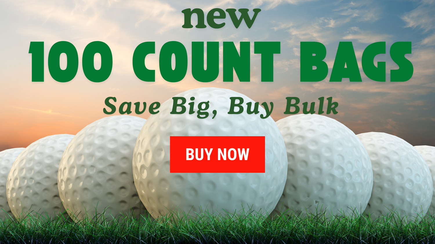 New 100 Count Bags - Golf Balls