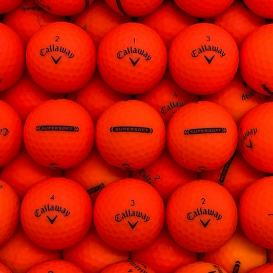 100 Callaway Supersoft Matte Orange Used Golf Balls