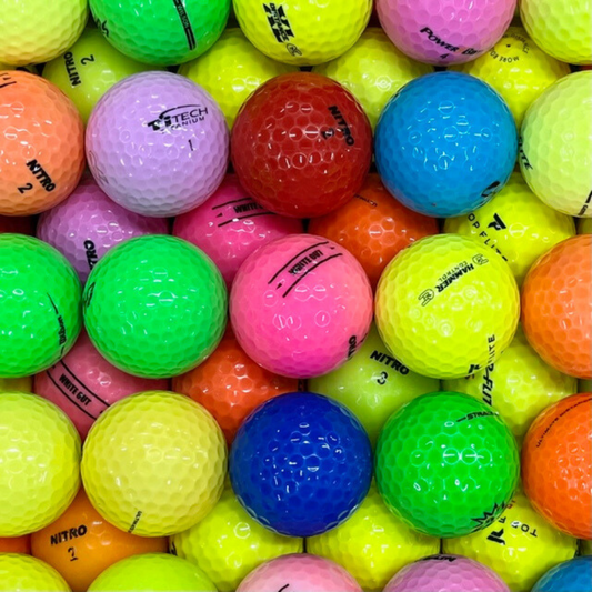 100 Random Color Used Golf Balls in Bulk