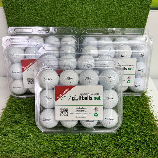 Tour Used Golf Balls 4A Near Mint with Display Case 6 Dozen