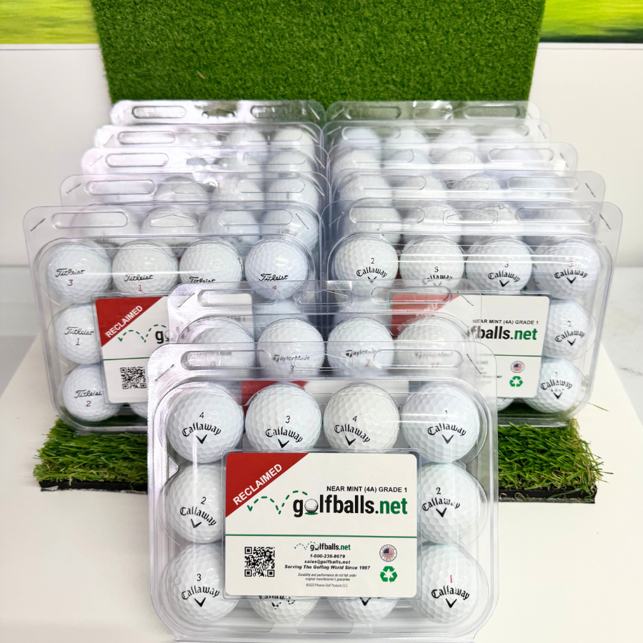Tour Used Golf Balls 4A Near Mint with Display Case 12 Dozen