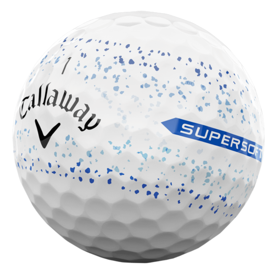 Callaway Supersoft Splatter 360 Blue Pre-Owned Used Golf Ball