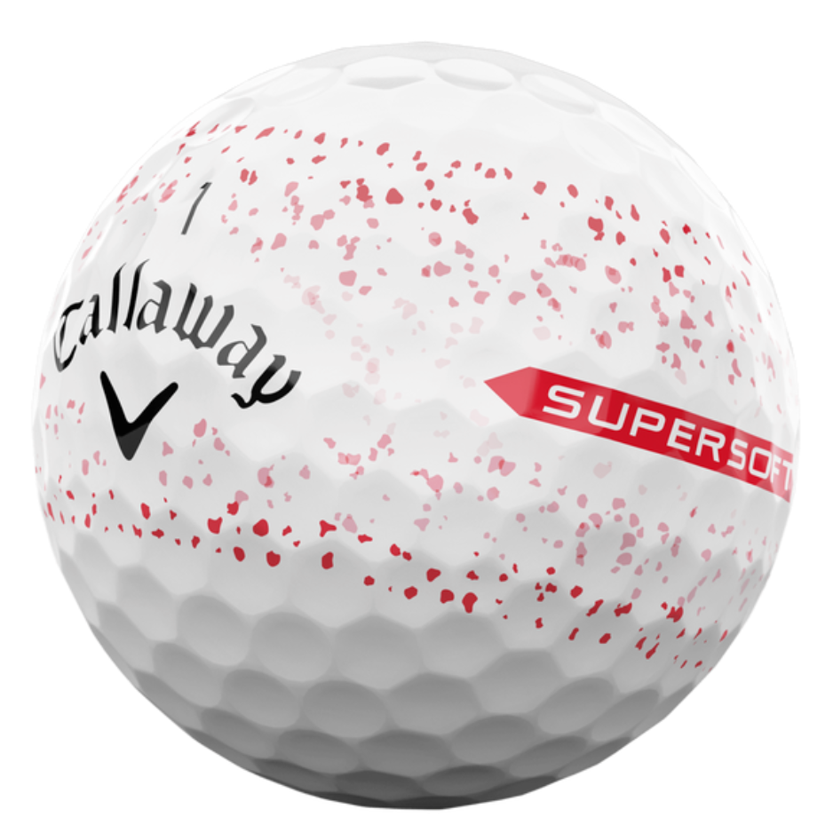 Callaway Supersoft Splatter 360 Red Used Golf Ball
