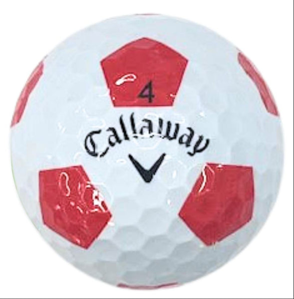 Callaway Chrome Soft Truvis White & Red Used Golf Balls