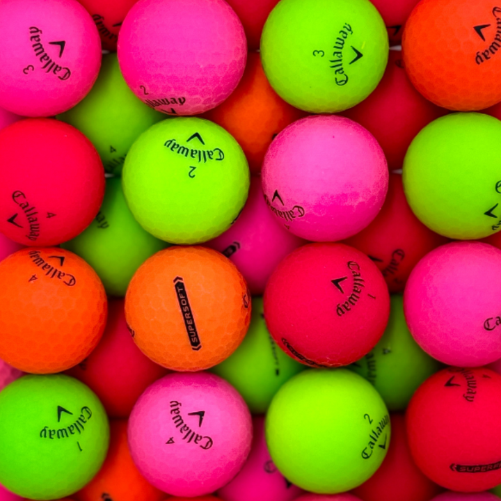 Colored Golf Balls High Visibility Matte Pink Yellow Golfballs colored-golf-balls-high-visibility-matte-pink-yellow-golfballs