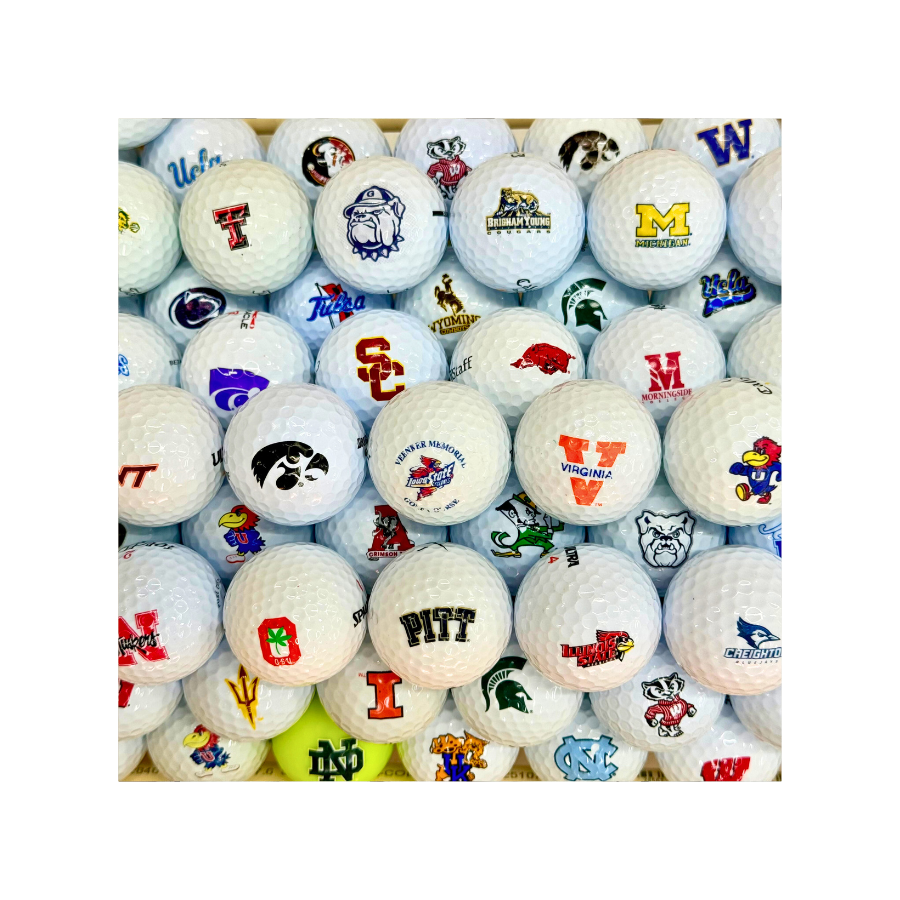 College Logo Used Golf Balls