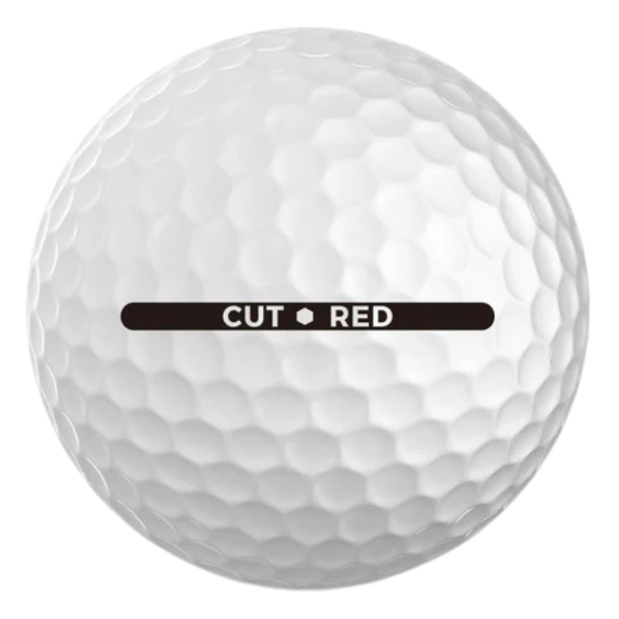 Cut Red Used Golf Balls