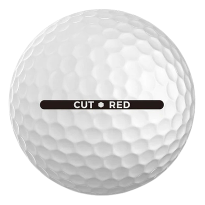 Cut Red Used Golf Balls