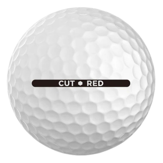 Cut Red Used Golf Balls