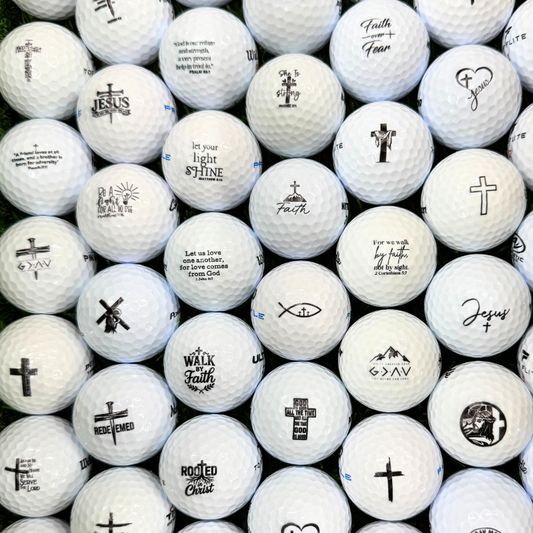 Faith and Bible Verse Used Golf Balls