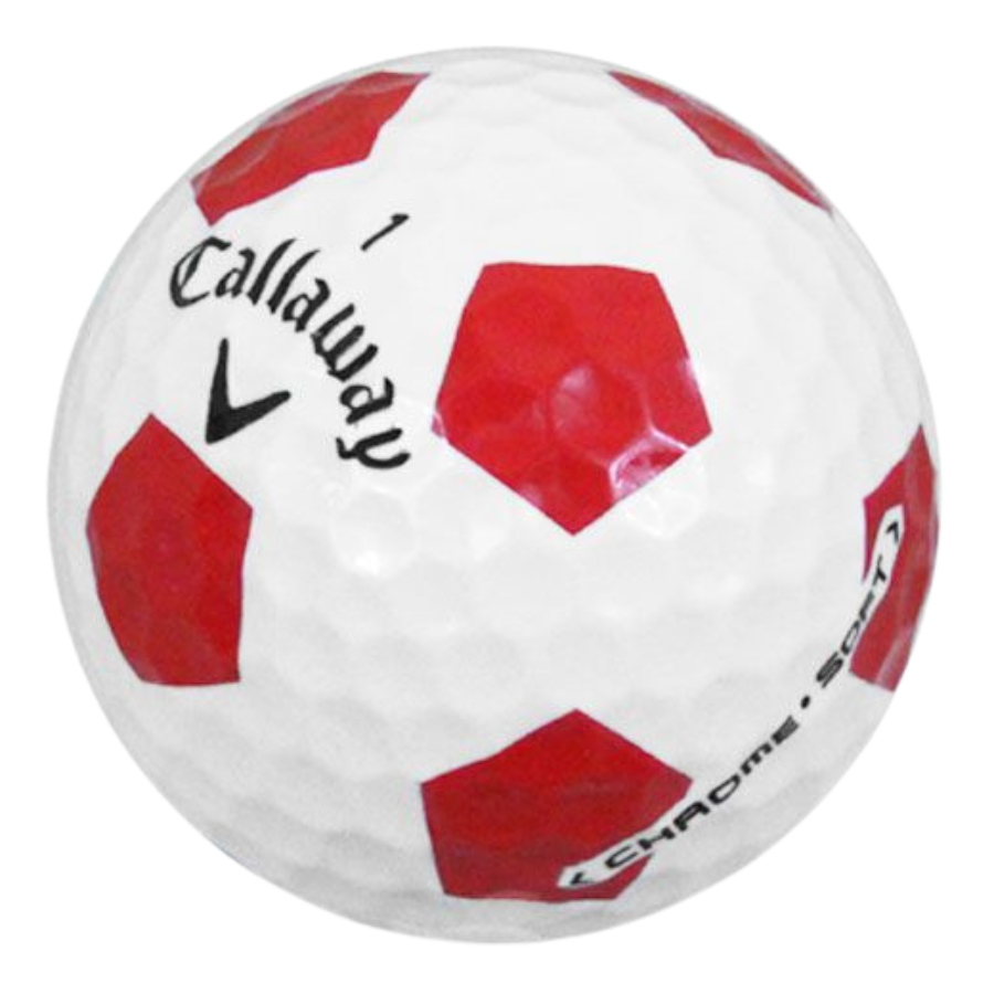 Callaway Chrome Soft Truvis Red and White Used Golf Balls