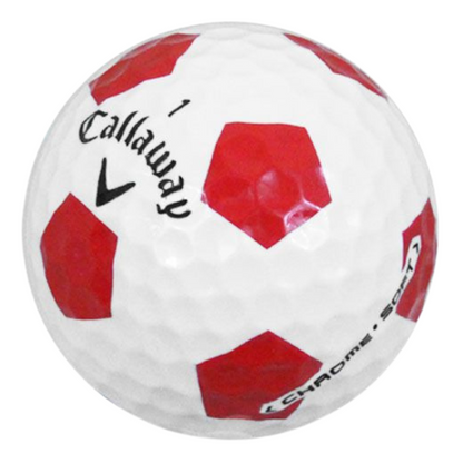 Callaway Chrome Soft Truvis Red and White Used Golf Balls