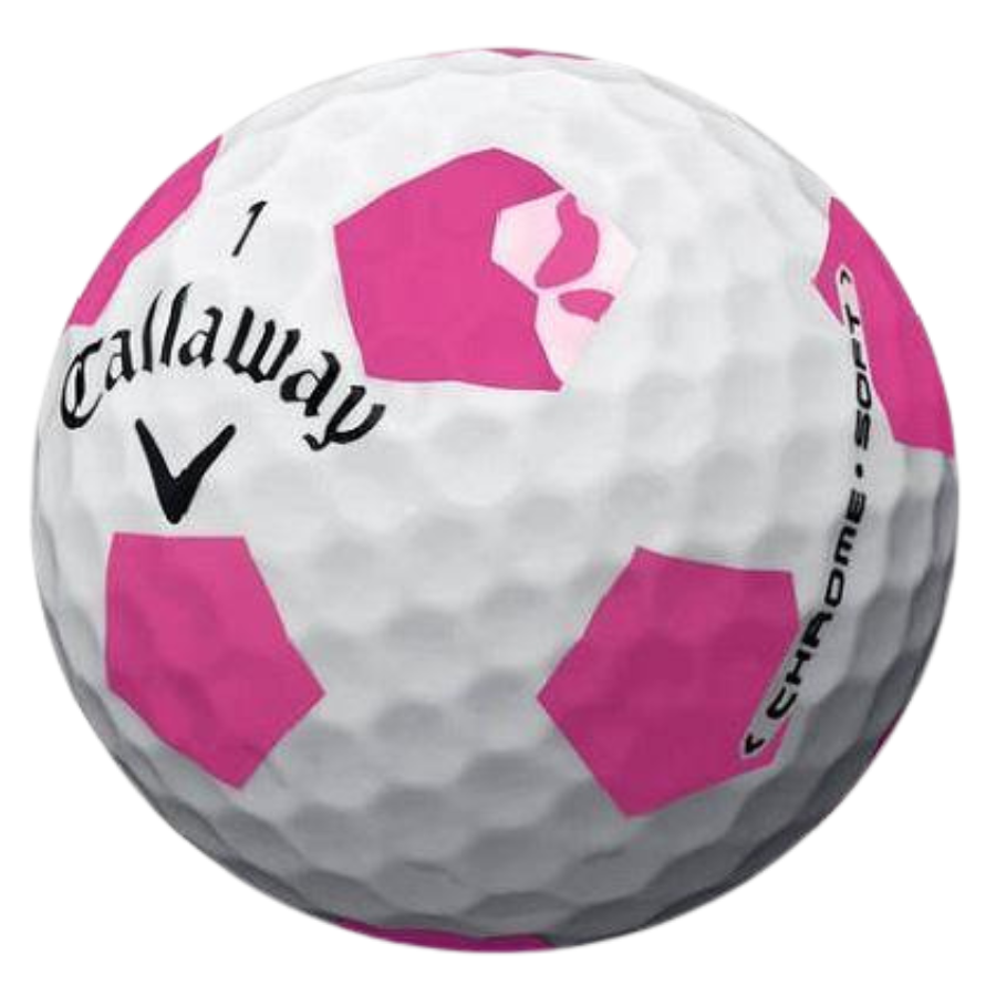 Callaway Chrome Soft Truvis White & Pink Used Golf Balls Callaway Chrome Soft Truvis White & Pink Used Golf Balls