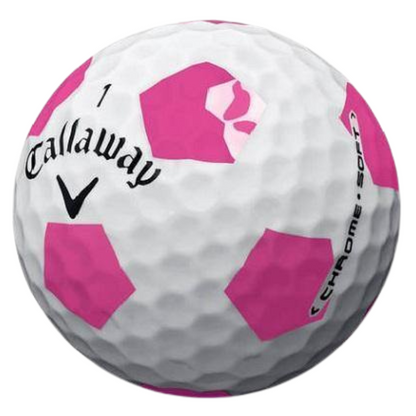 Callaway Chrome Soft Truvis White & Pink Used Golf Balls Callaway Chrome Soft Truvis White & Pink Used Golf Balls