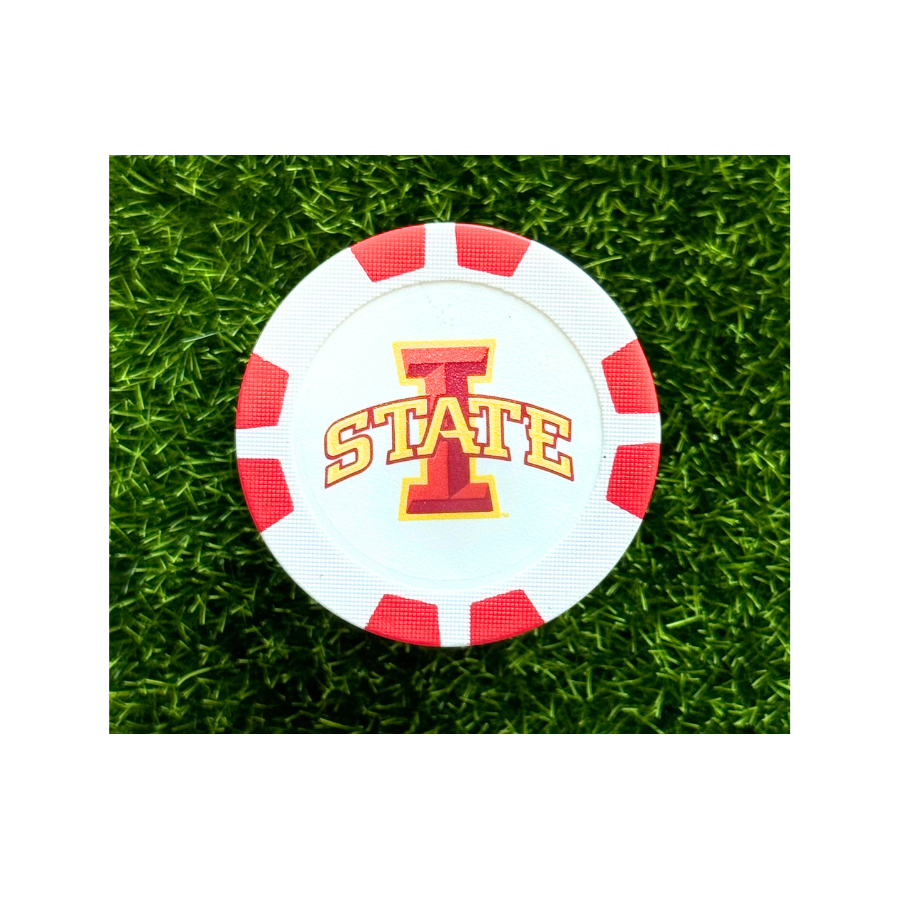 Iowa State Poker Chip Golf Ball Markers - Single