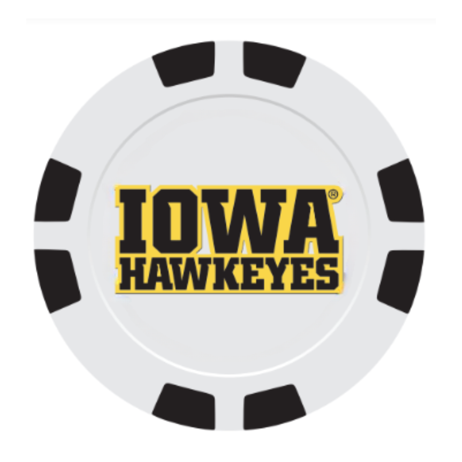 Iowa Hawkeyes Poker Chip Golf Ball Markers