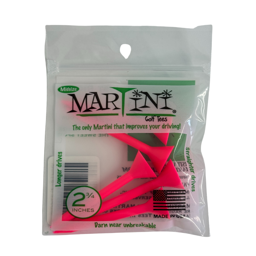 Martini Golf Tees 2 3/4" Pink