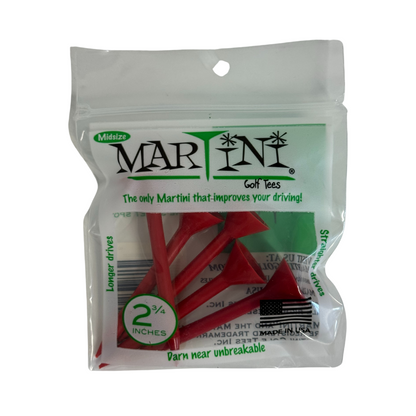 Martini Golf Tees 2 3/4" Red