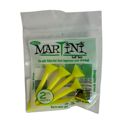 Martini Golf Tees 2 3/4" Yellow