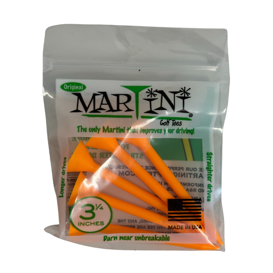 Martini Golf Tees 3 1/4" Orange