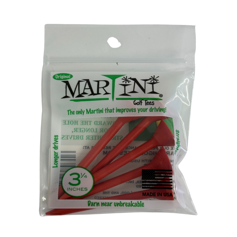 Martini Golf Tees 3 1/4" Red