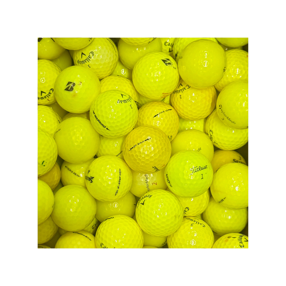 Premium Yellow Used Golf Balls Mix