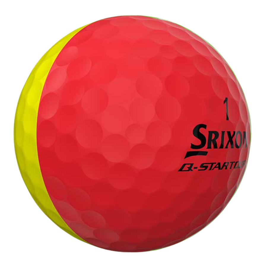 Srixon Q-Star Tour Divide Red & Yellow Used Golf Ball