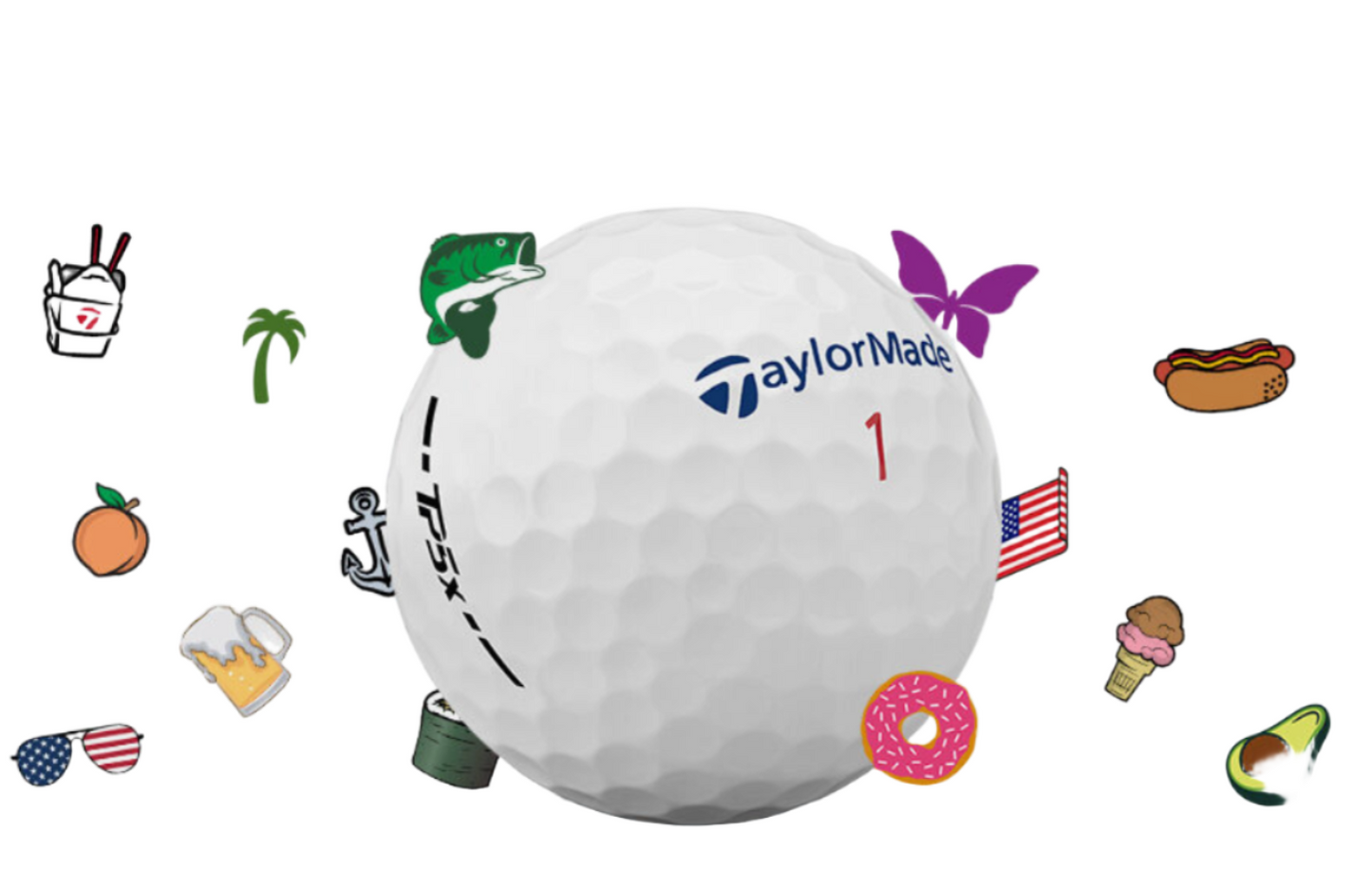 TaylorMade TP5x My Symbol Golf Balls