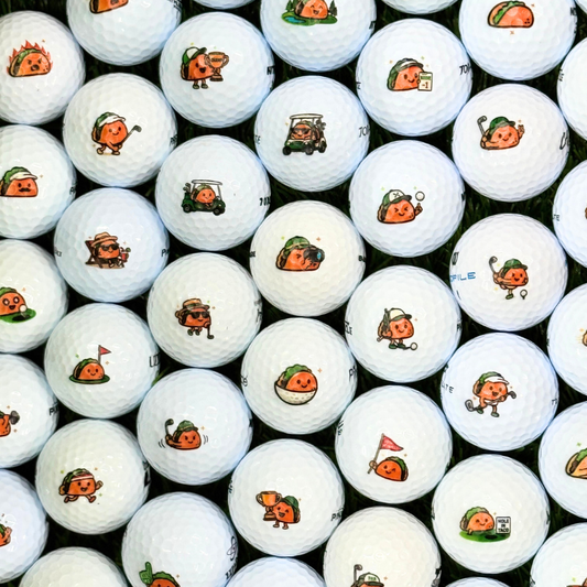 Taco Logo Golf Balls Mix of Used Golf Balls