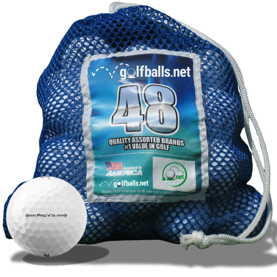 Titleist Pro V1x Mix 48 Used Golf Balls in Blue Mesh Bag 