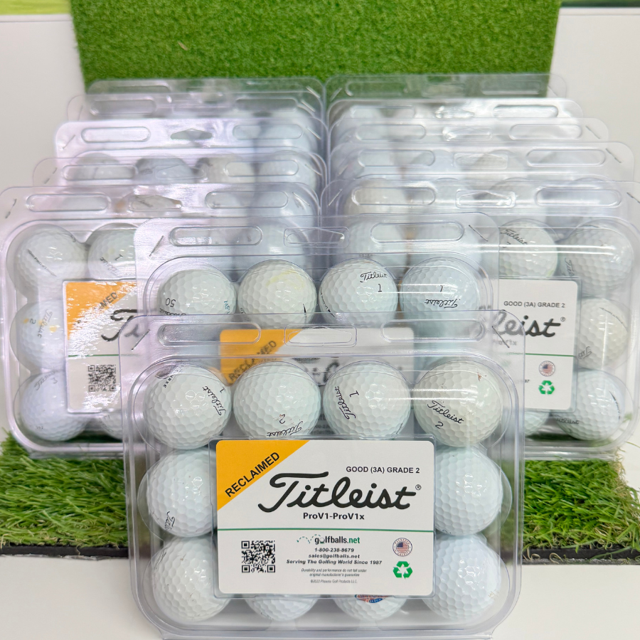 Titleist ProV1x Used Golf Balls 12 Dozen with Display Case for pro shops or gifts