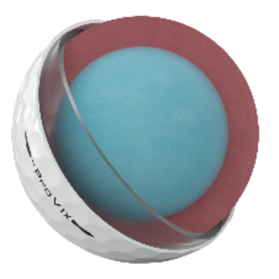 Titleist ProV1x Left Dash Used Golf Ball Core