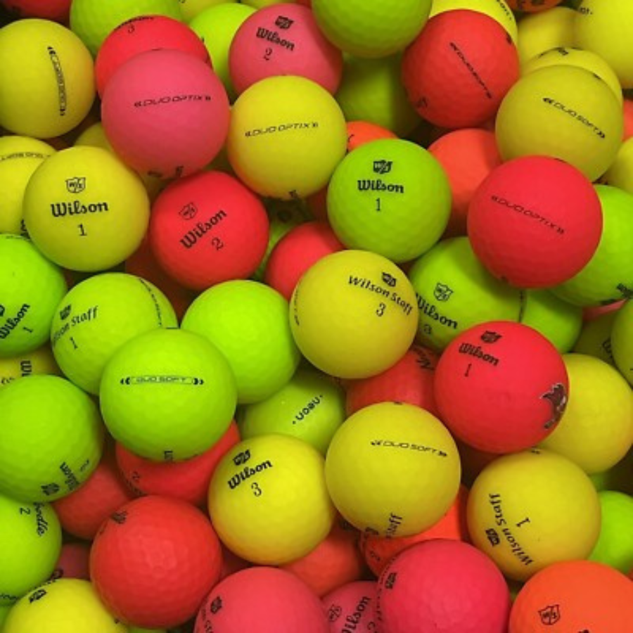 Wilson Matte Color Mix Duo Soft and Optix Used Golf Balls